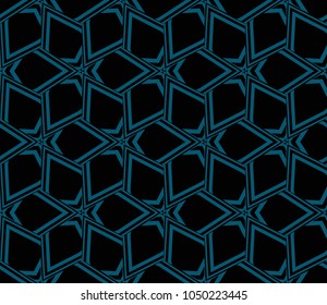 Abstract background with geometric seamless ornament. Vector illustration.