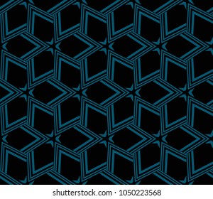 Abstract background with geometric seamless ornament. Vector illustration.