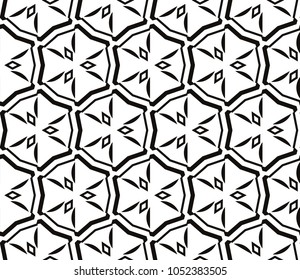 Abstract background with geometric seamless ornament. Vector illustration.