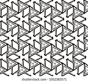 Abstract background with geometric seamless ornament. Vector illustration.