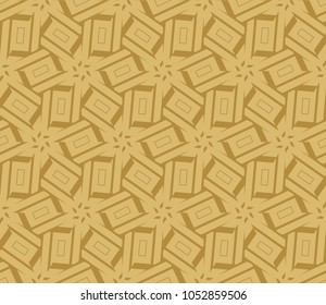 Abstract background with geometric seamless ornament. Vector illustration.