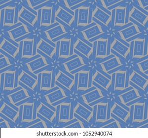 Abstract background with geometric seamless ornament. Vector illustration.