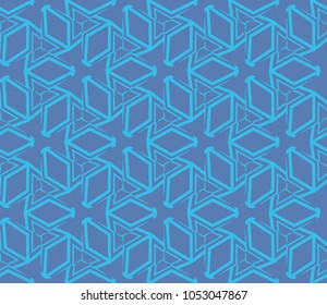 Abstract background with geometric seamless ornament. Vector illustration.