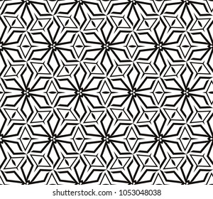 Abstract background with geometric seamless ornament. Vector illustration.