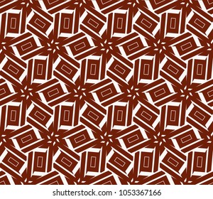 Abstract background with geometric seamless ornament. Vector illustration.