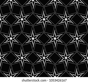 Abstract background with geometric seamless ornament. Vector illustration.