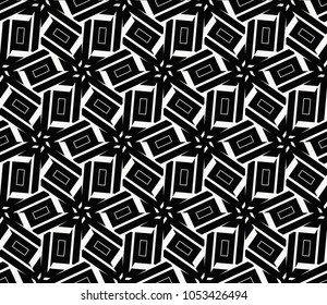 Abstract background with geometric seamless ornament. Vector illustration.
