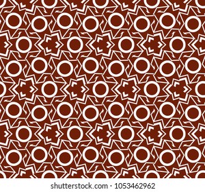 Abstract background with geometric seamless ornament. Vector illustration.
