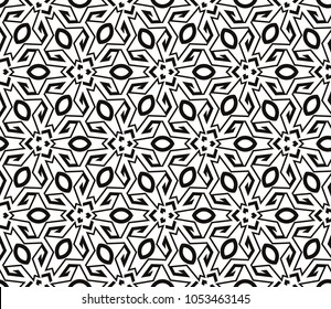 Abstract background with geometric seamless ornament. Vector illustration.