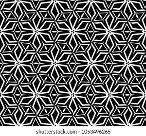 Abstract background with geometric seamless ornament. Vector illustration.