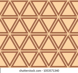 Abstract background with geometric seamless ornament. Vector illustration.