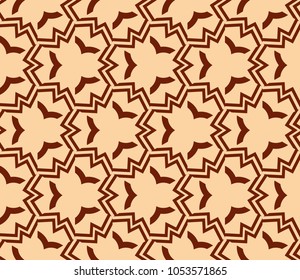 Abstract background with geometric seamless ornament. Vector illustration.