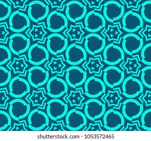 Abstract background with geometric seamless ornament. Vector illustration.