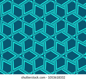Abstract background with geometric seamless ornament. Vector illustration.