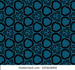 Abstract background with geometric seamless ornament. Vector illustration.