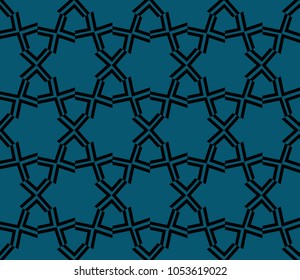 Abstract background with geometric seamless ornament. Vector illustration.