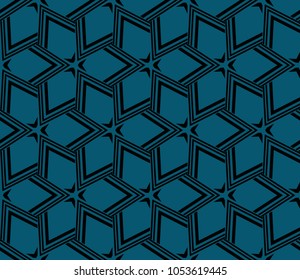 Abstract background with geometric seamless ornament. Vector illustration.