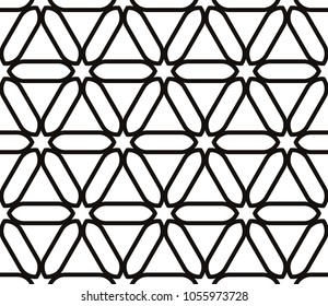 Abstract background with geometric seamless ornament. Vector illustration.
