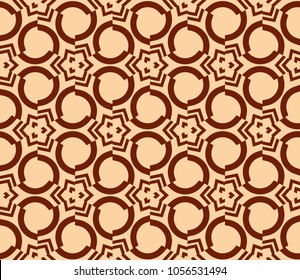 Abstract background with geometric seamless ornament. Vector illustration.