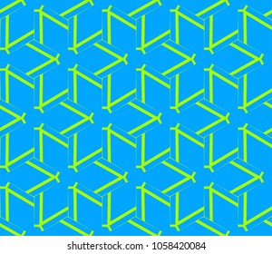 Abstract background with geometric seamless ornament. Vector illustration.