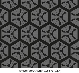 Abstract background with geometric seamless ornament. Vector illustration.