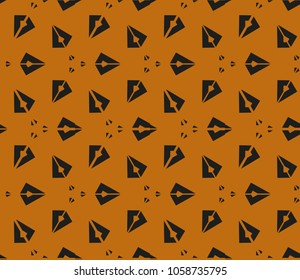 Abstract background with geometric seamless ornament. Vector illustration.