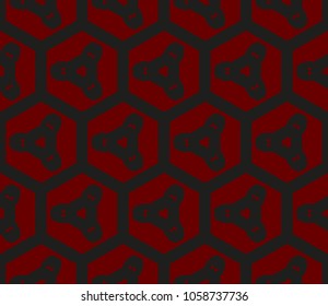 Abstract background with geometric seamless ornament. Vector illustration.