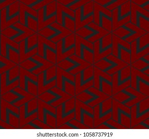 Abstract background with geometric seamless ornament. Vector illustration.