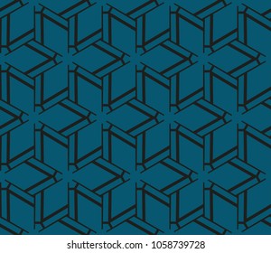 Abstract background with geometric seamless ornament. Vector illustration.