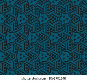 Abstract background with geometric seamless ornament. Vector illustration.