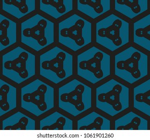 Abstract background with geometric seamless ornament. Vector illustration.
