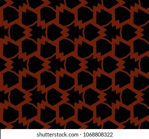 Abstract background with geometric seamless ornament. Vector illustration.