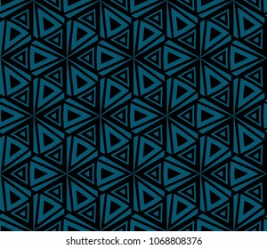 Abstract background with geometric seamless ornament. Vector illustration.