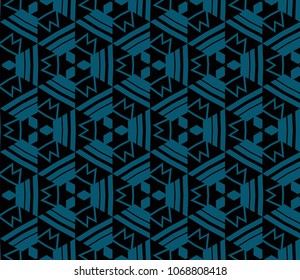 Abstract background with geometric seamless ornament. Vector illustration.