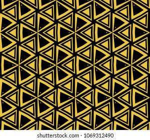 Abstract background with geometric seamless ornament. Vector illustration.