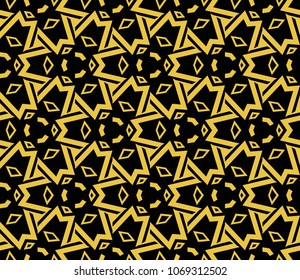 Abstract background with geometric seamless ornament. Vector illustration.