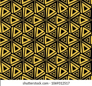 Abstract background with geometric seamless ornament. Vector illustration.