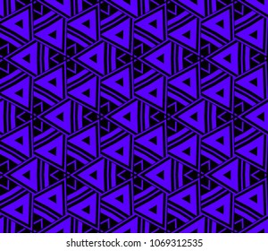 Abstract background with geometric seamless ornament. Vector illustration.