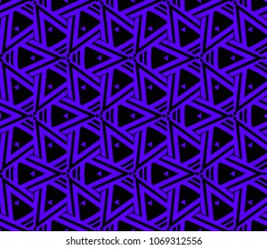 Abstract background with geometric seamless ornament. Vector illustration.