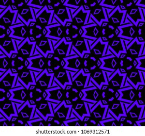 Abstract background with geometric seamless ornament. Vector illustration.