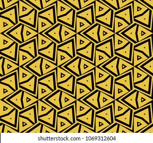 Abstract background with geometric seamless ornament. Vector illustration.