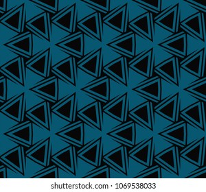 Abstract background with geometric seamless ornament. Vector illustration.