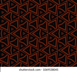Abstract background with geometric seamless ornament. Vector illustration.