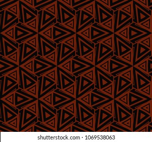 Abstract background with geometric seamless ornament. Vector illustration.