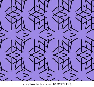 Abstract background with geometric seamless ornament. Vector illustration.