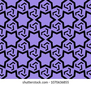 Abstract background with geometric seamless ornament. Vector illustration.