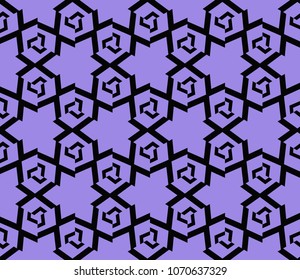 Abstract background with geometric seamless ornament. Vector illustration.