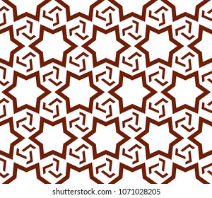 Abstract background with geometric seamless ornament. Vector illustration.