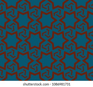 Abstract background with geometric seamless ornament. Vector illustration.