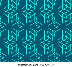 Abstract background with geometric seamless ornament. Vector illustration.